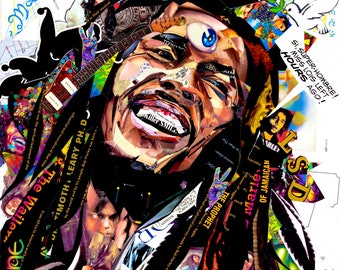 RITA MARLEY ポストカード 額縁付き ボブマーリー レゲエ