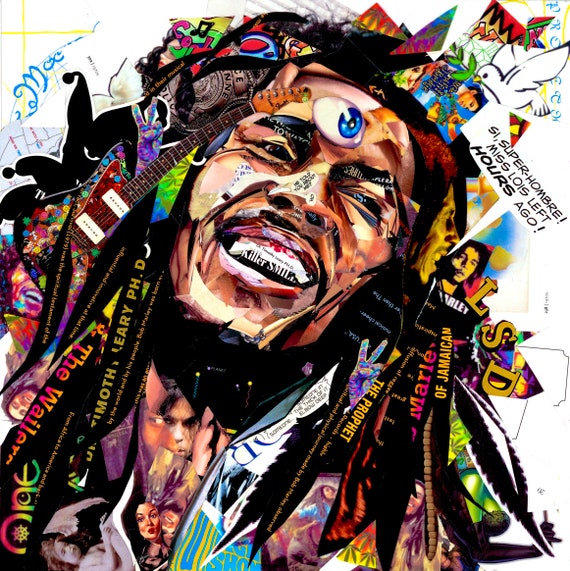 Bob Marley Art/ Bob Marley Smiling/ Pop Art/ Bob Marley Artwork/ Reggae  Music/ Reggae Art/ Giclee/limited Edition/ Numbered/ Music Collage - Etsy