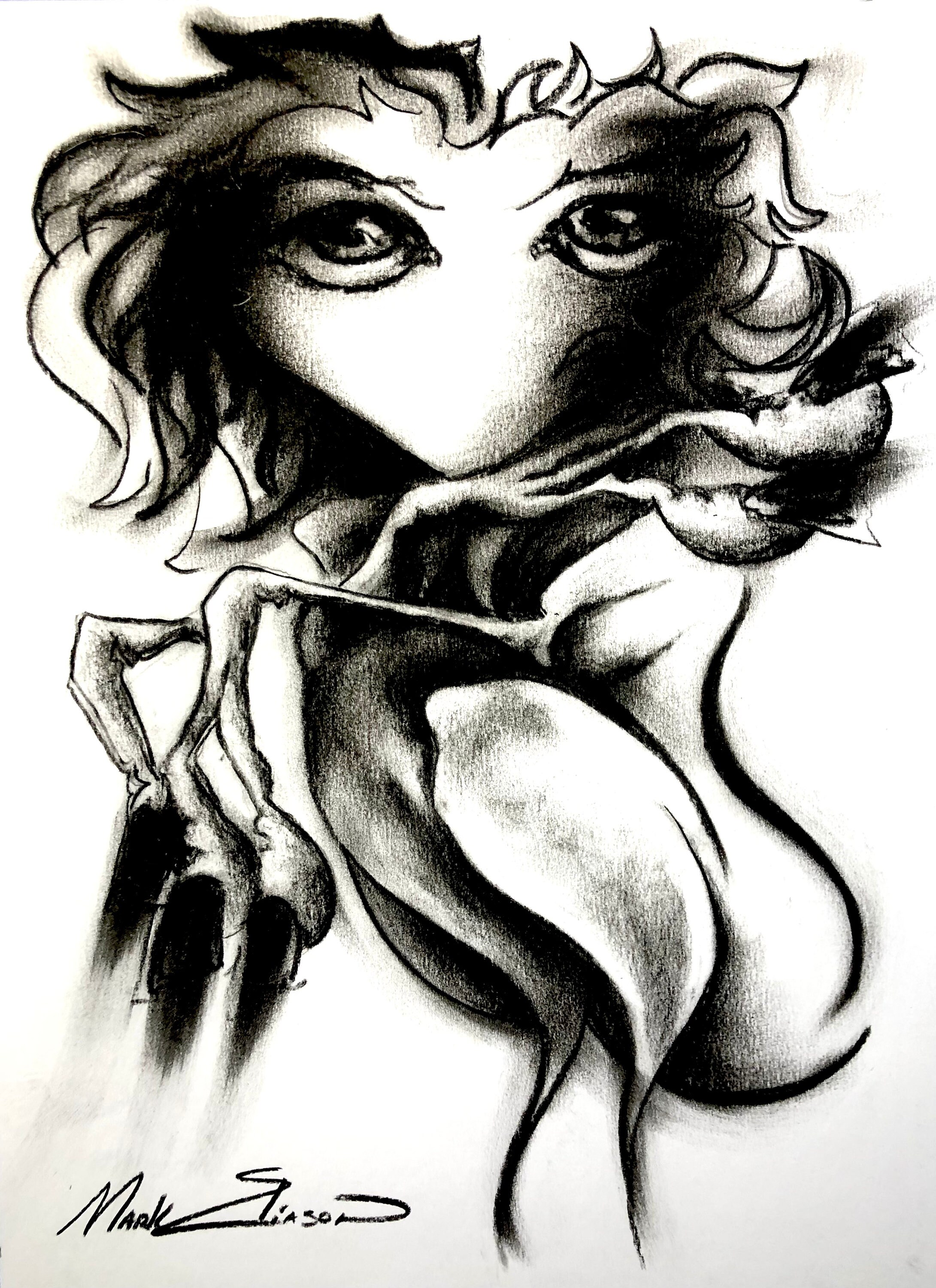 Horror Art/ Charcoal Artwork/ Drawings/ Surreal Art Etsy