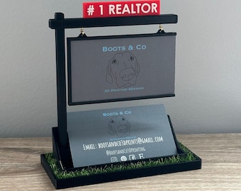 Real Estate Agent Business Card Holder Personalized Gift for Real Estate Agent Open House Gift Realtor Business Card Display