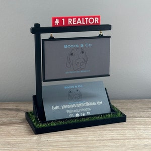 Real Estate Agent Business Card Holder Personalized Gift for Real Estate Agent Open House Gift Realtor Business Card Display