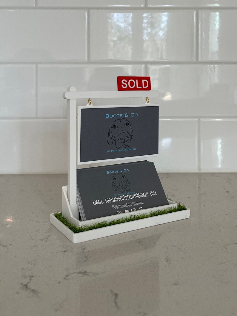 Realtor Sign Caddy Real Estate Agent Business Card Holder Personalized Gift for Real ...
