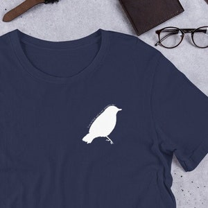 gadżety książkowe, T-shirt z nadrukiem kieszonkowym feministka - Nie jestem ptakiem i żadna sieć mnie nie złapie cytat Jane Eyre Cytat literacki miłośniczka książek, T-shirt z nadrukiem kieszonkowym