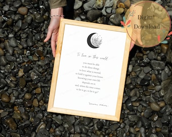Mary Oliver Poem Print, Literary Quote, Home Decor (Digital Download)