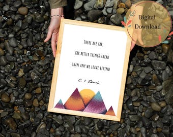 CS Lewis Quote Print for Book Lovers - Inspirational Literary Wall Art Digital Download