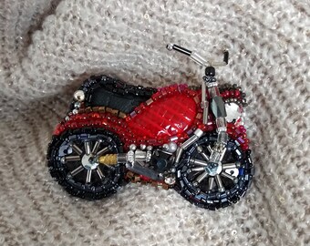 Motorcycle Brooch Pin Jewelry Gift Accessories, beaded brooches