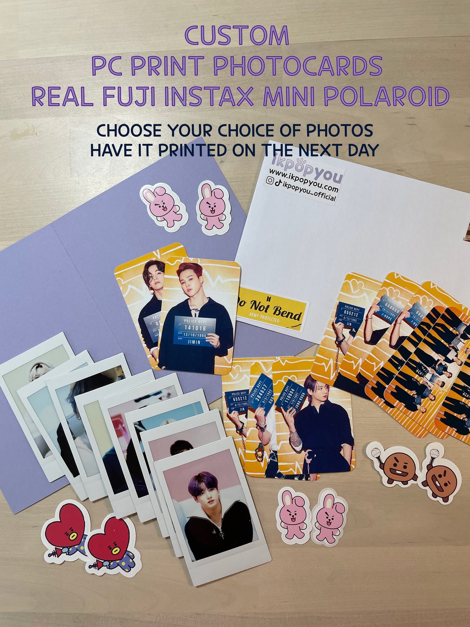 Custom Real Mini Instax or Photocards of your choice | BTS Kpop Boyfriend Photocards