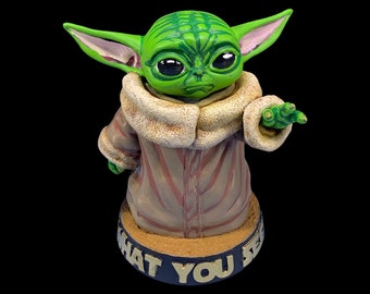 Handpainted Grogu/the child miniature