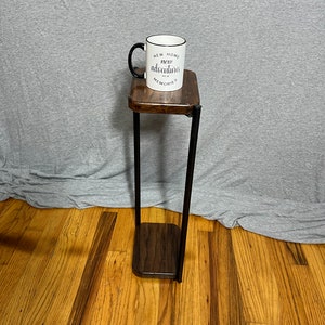 cocktail table, Skinny Wood End Table, Wooden Magazine Holder, Micro Couch Side Table, Couch Arm Table, Small Furniture, The Ari table