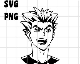 Bokuto Manga SVG Cut File Design | manga anime | manga kawaii | svg cut file | png | svg | manga | bokuto |