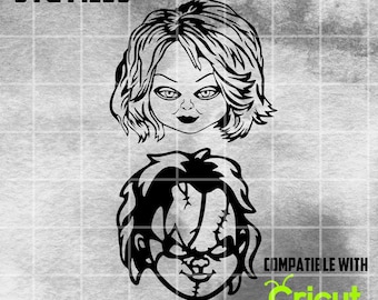 Chucky and Tiffany SVG Cut File Digital Download | Svg digital download | Childs Play svg | cricut svg file| horror svg cut file |horror cut