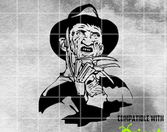 Freddy Krueger SVG Cut File | Halloween cut file | Halloween SVG | Horror svg cut file | freddy svg | horror icon svg | cricut svg file| cut