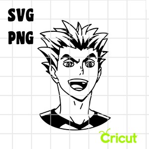 Bokuto Manga SVG Cut File Design | manga anime | manga kawaii | svg cut file | png | svg | manga | bokuto |