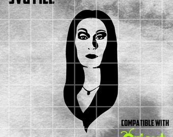 Morticia Addams SVG Digital Download Cut File | Addams Family svg | Addams family cricut | easy svg | Morticia Addams Silhouette | cricut |