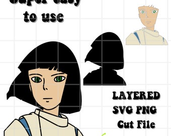 Haku Manga SVG Cut File | Spririted | Away | SVG | Digital download | cricut svg file | layered cut file | svg cut file | kawai svg | manga