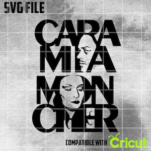 Cara Mia Mon Cher Addams Familie SVG Digitale Download Cut File | Morticia en Gomez Addams svg cut bestand | cricut | svg-bestand | Halloween Svg