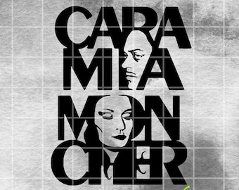 Cara Mia Mon Cher Addams Family SVG Digital Download Cut File | Morticia and Gomez Addams svg cut file | cricut | svg file | halloween svg
