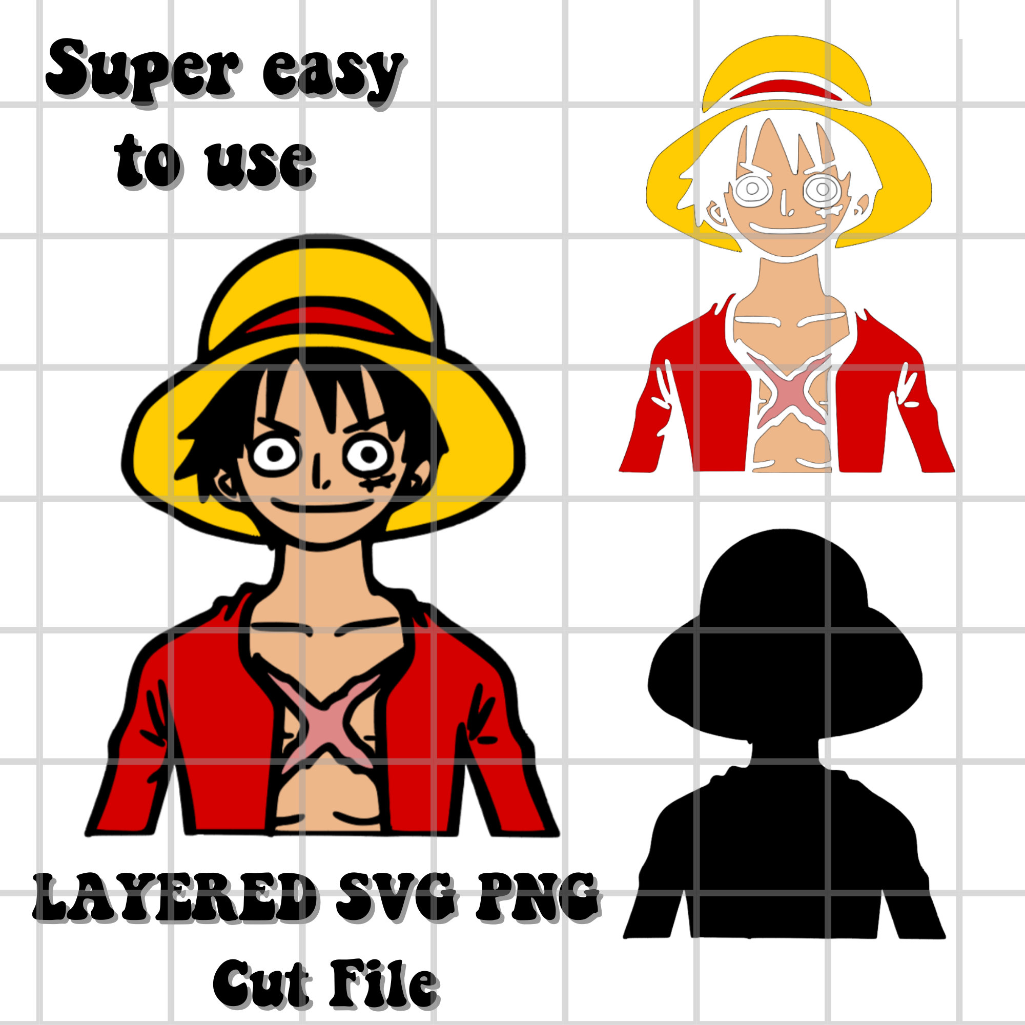 Luffy One Piece Svg, Monkey D Luffy Svg, One Piece Anime Svg - Inspire  Uplift