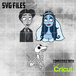 Corpse Bride , Victor Van Dort, & Scraps SVG Digital Download Layered Cut Datei | Leiche Braut lagen svg | Halloween SVG Schnittdatei | Cricut