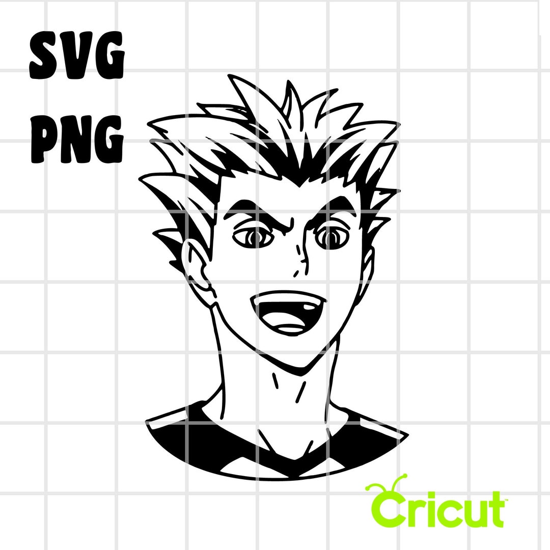 Bokuto Manga SVG Cut File Design Manga Anime Manga Kawaii Etsy