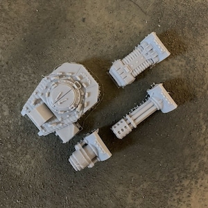 3D Printed Tank Turret With Multiple Cannons Scatter Terrain Scenery For 28mm Wargames