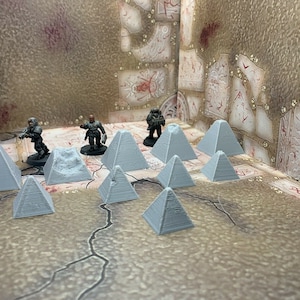 3DPrinted Tank Traps Scenery Scatter Terrain for 28mm Miniature Wargames