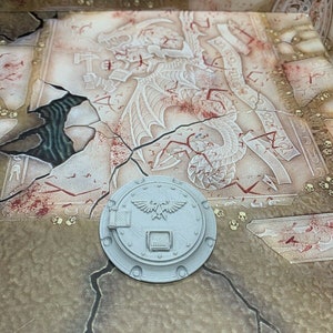 3DPrinted Vault Door #2 Scenery Scatter Terrain for 28mm Miniature Wargames