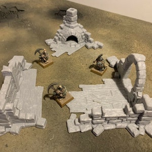 3DPrinted Building Scatter Set Scenery Terrain for 28mm Miniature Wargames