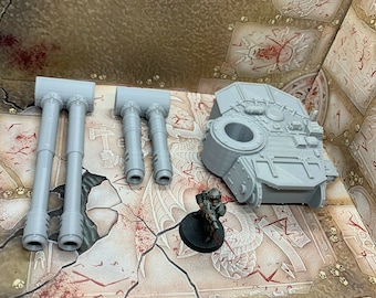 28 mm ウォーゲーム用の 3D プリント戦車砲塔散布地形