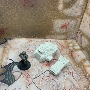 3D Printed Tank Turret And Plasma Cannon Scatter Terrain Scenery For 28mm Wargames