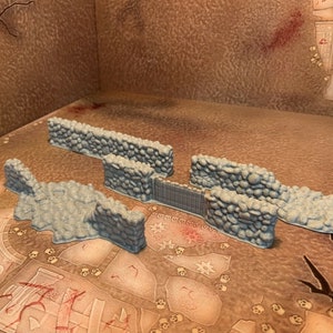 3D Printed Stone Wall Pack Scenery Scatter Terrain for 28mm Miniature Wargames