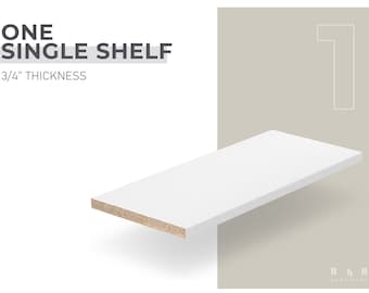Custom Cabinet Melamine Shelves - White/Black/Maple/Gray - 3/4&#39;&#39; Thickness - Custom-Cut Shelves