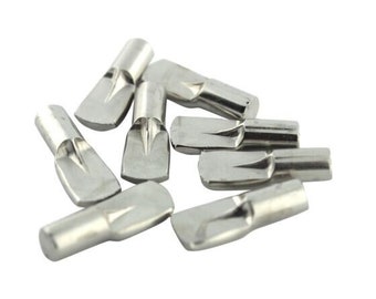 8 pins  - 5mm Shelf Pegs Pins Cabinet Furniture Spoon Shape Support Pegs for Shelves Nickel Plated