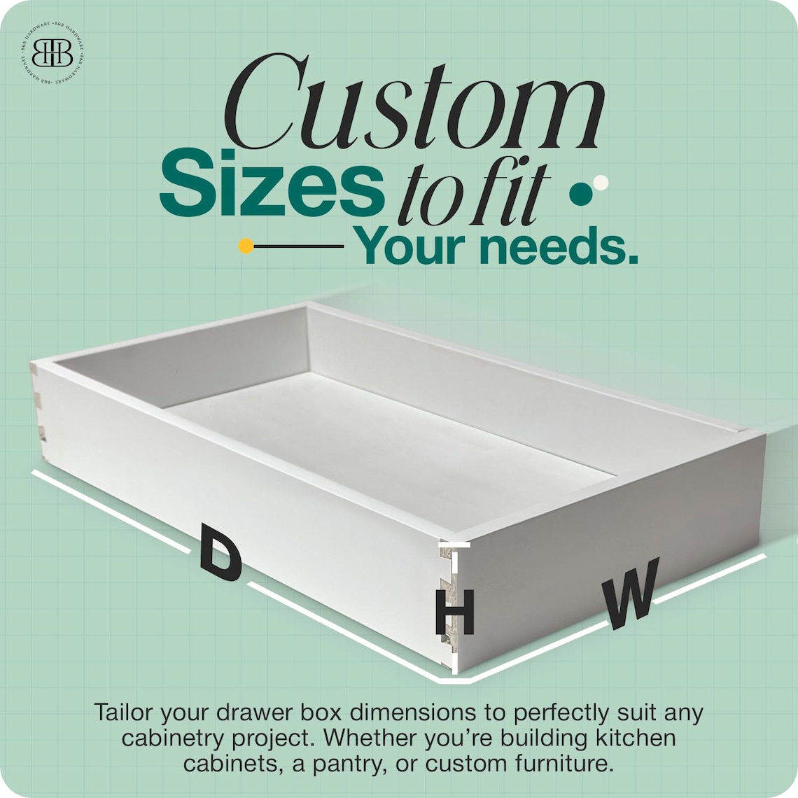 Custom White Drawer Box: Kitchen & Cabinet Organizer - Etsy