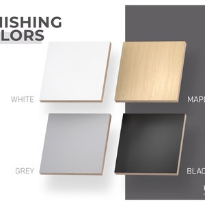 Handcrafted Custom Cabinet Melamine Shelves White/Black/Maple/Gray 3/4'' Thickness Custom-Cut image 3