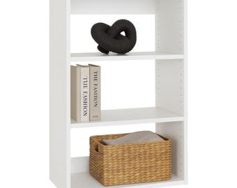 Vertical Wood Closet Shelving Unit: Space-Saving Storage Tower