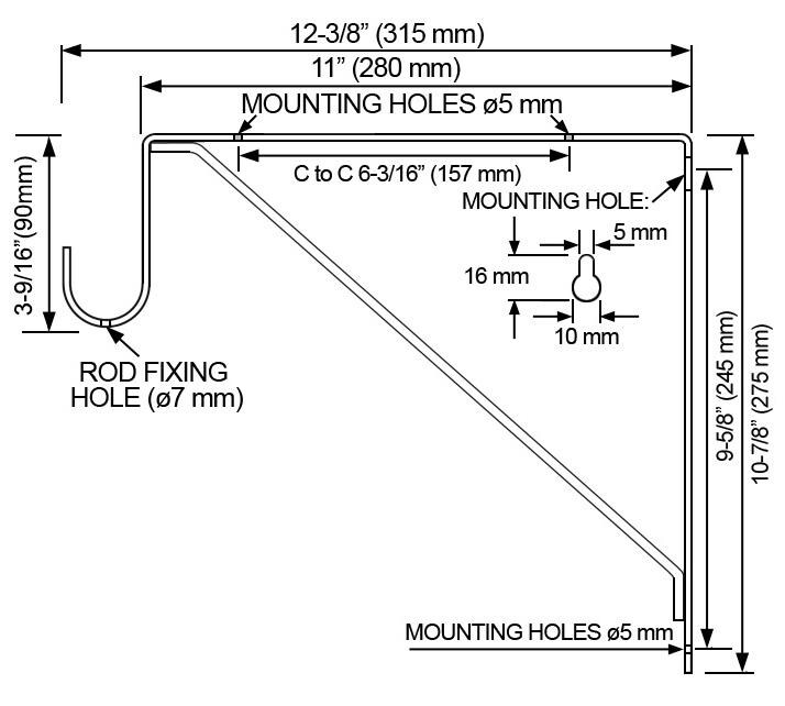 Closet Rod Supports: Oval & Round End/center Brackets - Etsy
