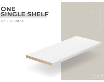 White Melamine Shelf - Customizable, 1/2'' Thickness, Cut-to-Size Shelves