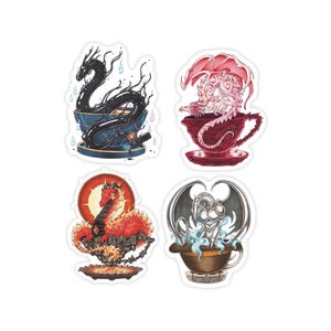 Serie di adesivi ispirati a Teacup Dragon Cosmere 7 / "Fused" / "Yumi" / "Era 2" / "Sunlit" / Copic Marker