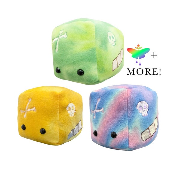 Gelatinous Cube Plush Embroidered | Cute Mobs | 6.5" Fleece Toy | Dungeons and Dragons Monster