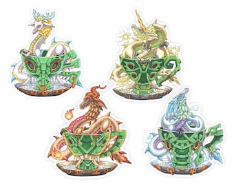 Naklejki Teacup Dragon, seria 9 | Marker Copic