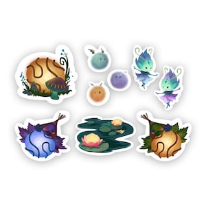 Fey Stickers | &quot;Fairy Sprite&quot; | Fairy Lights | Druid | Fantasy Sticker Set | Glossy Sticker Original Art