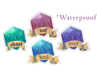 Zabawna naklejka na kostki DND: „Skromna reakcja na kostki” Wodoodporny winyl