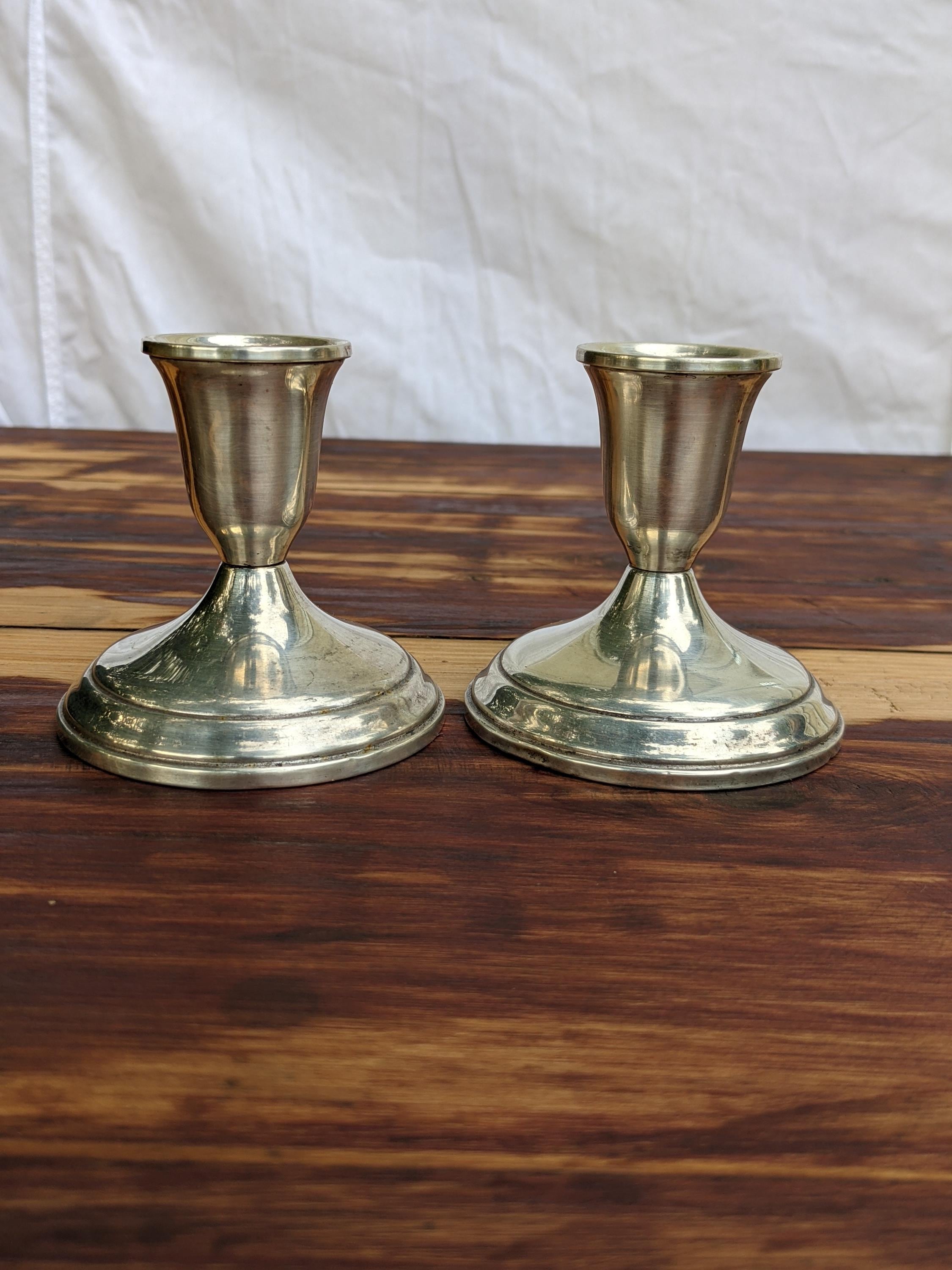 Weighted Sterling Silver Candle Holders - Etsy
