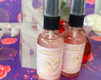 Spray protector de semillas estelares/trabajadores de la luz, spray de protección energética, desterrar la negatividad, spray limpiador de cristales, herramientas de la Nueva Tierra,