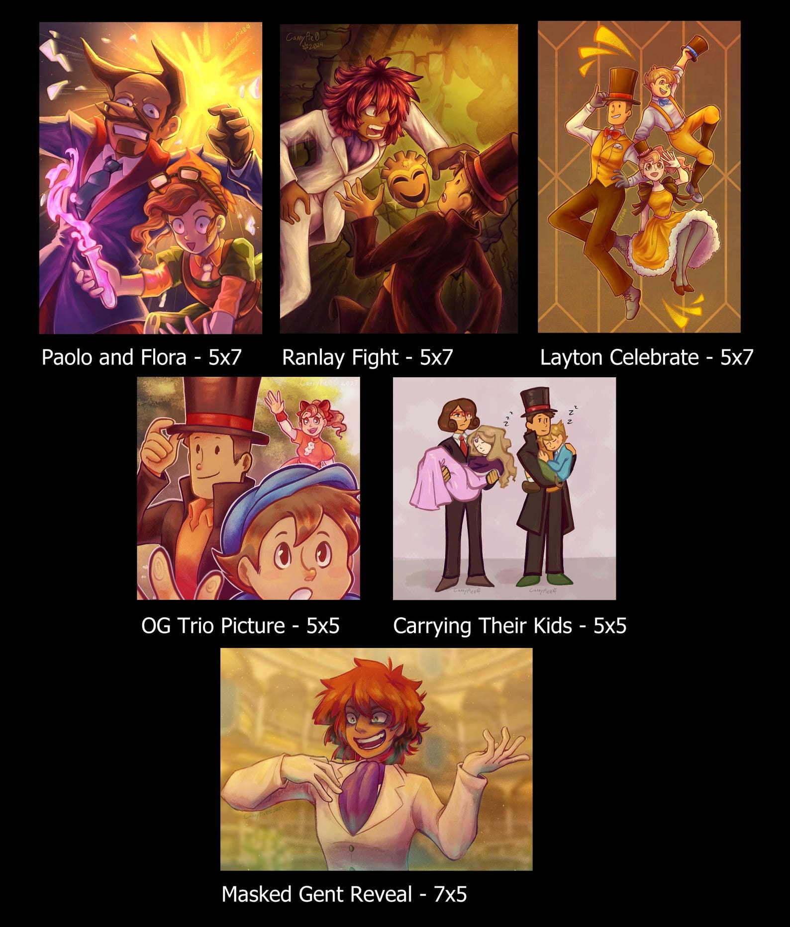 Layon Mini Professor Layton Mini Prints (SPOILERS) - Etsy