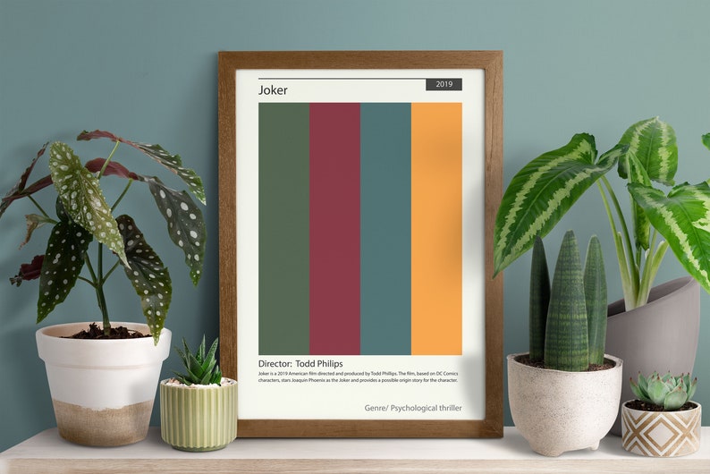 Joker Color Palette Poster Etsy
