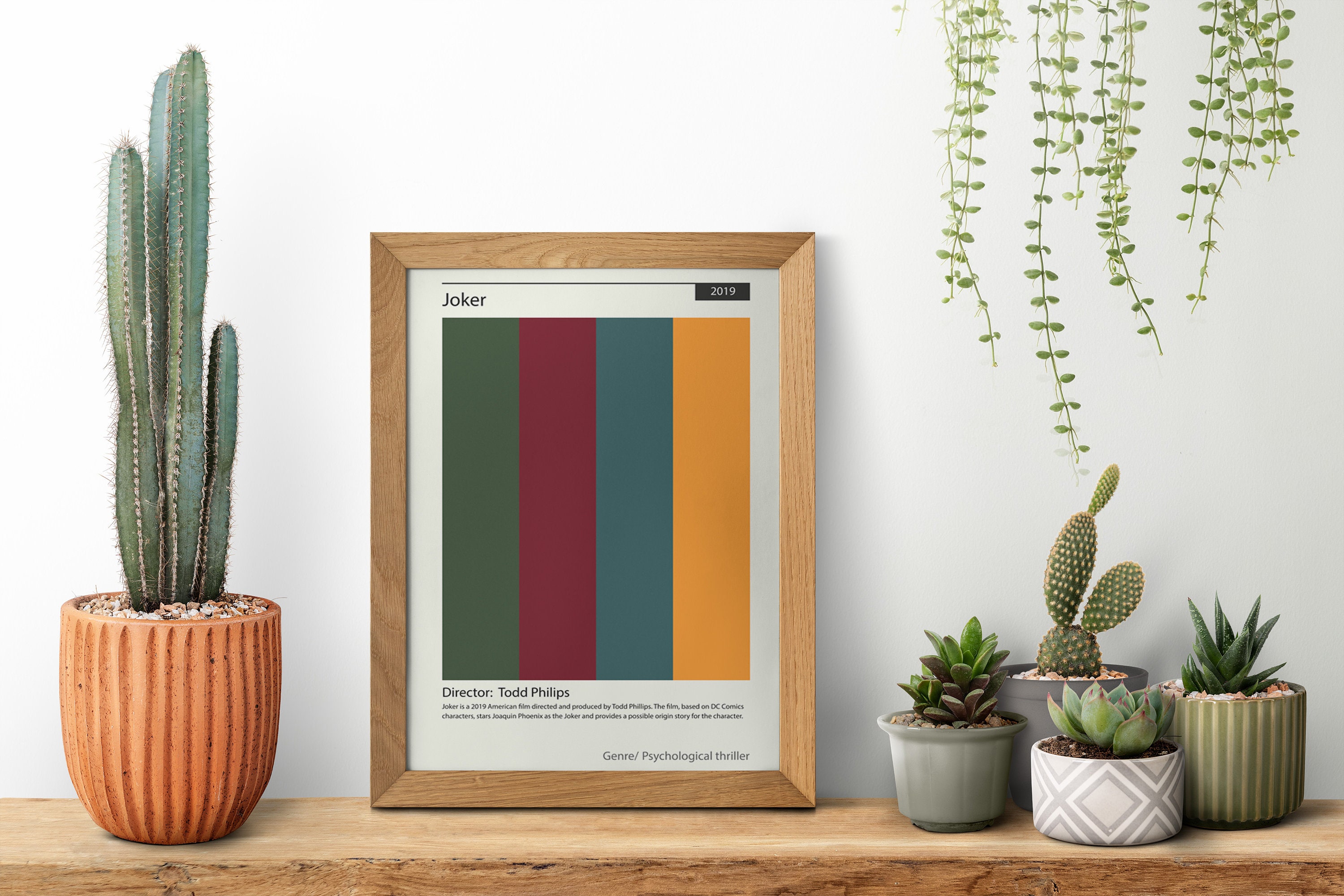 Joker Color Palette Poster Etsy