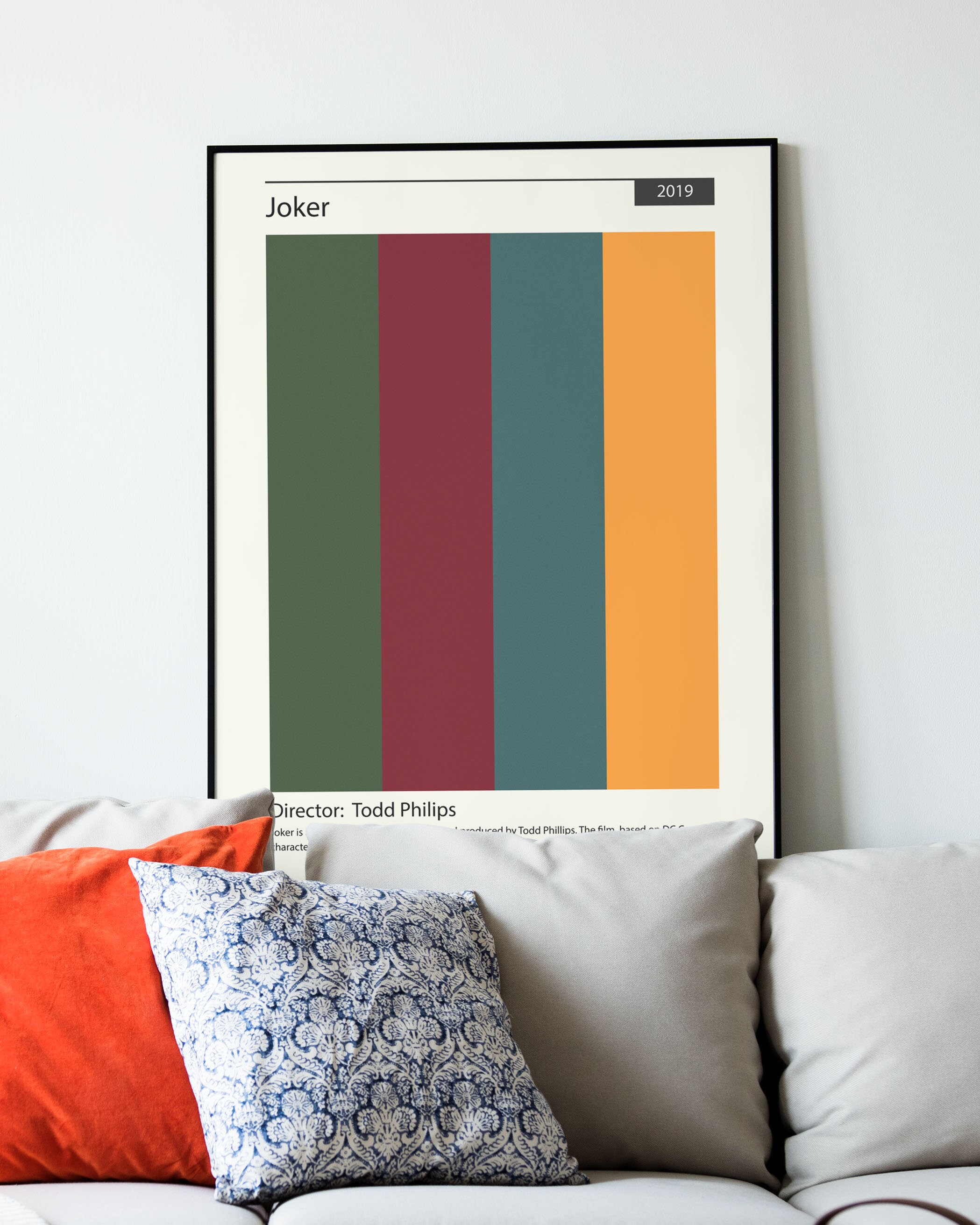Joker Color Palette Poster Etsy