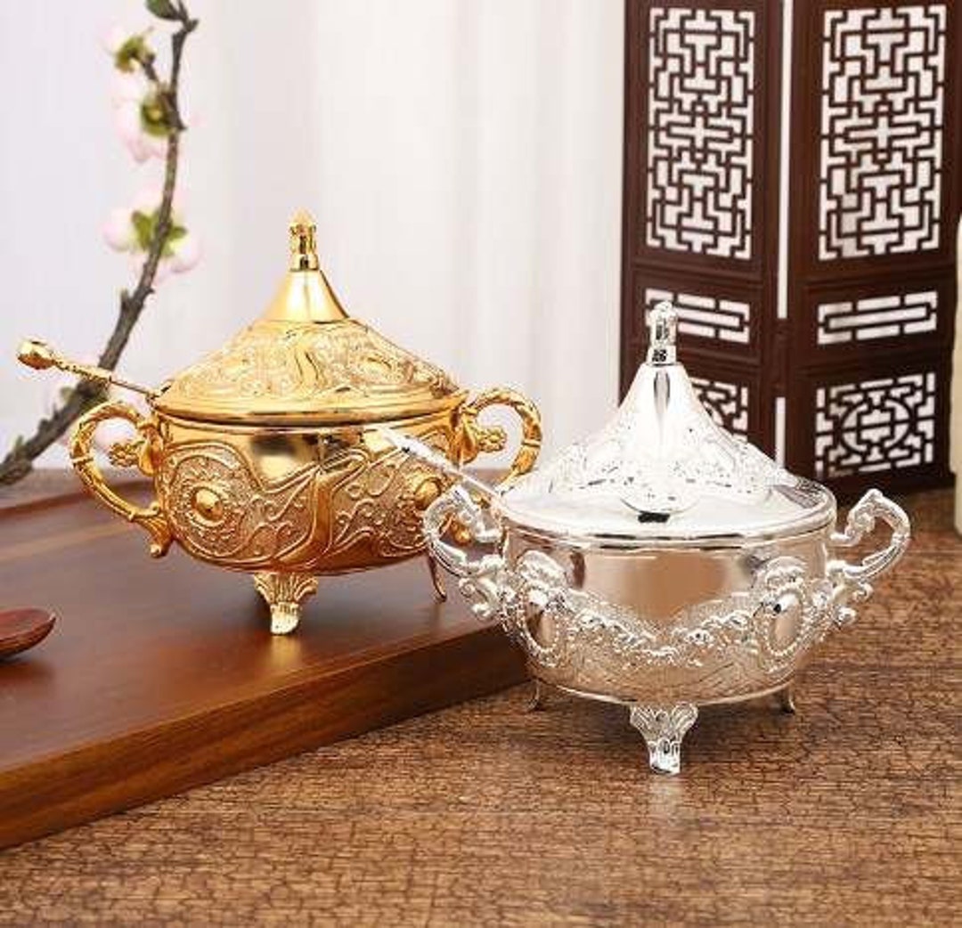 Jewel Design Sugar/coffee Creamer Bowl Etsy
